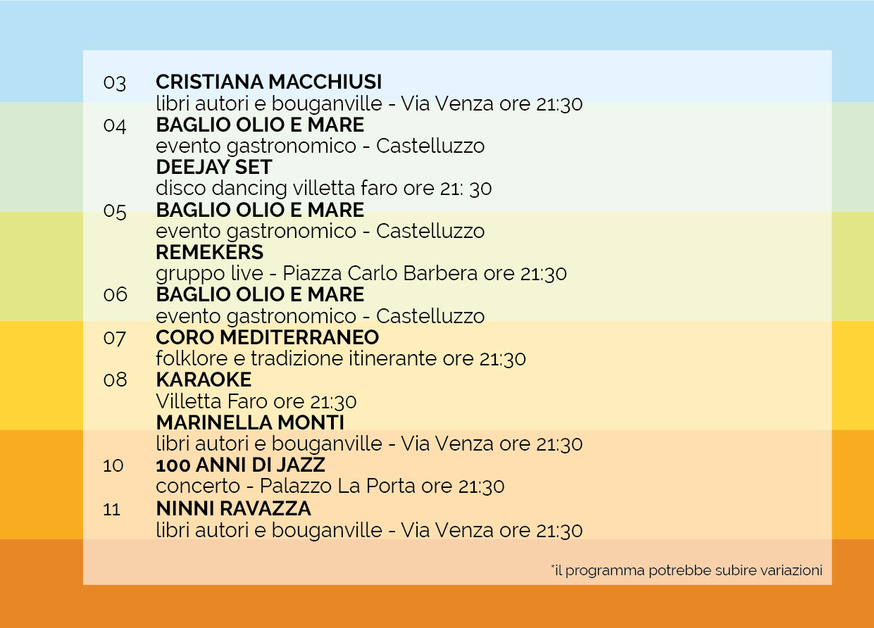 San Vito Lo Capo estate 2017